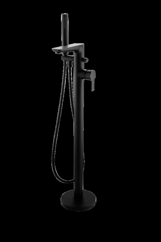 Modern Style Floor Standing Bath Shower Mixer with Chrome Finish and 3-Year Warranty for Bathroom