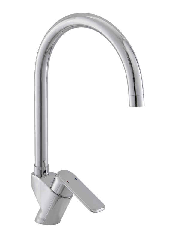 Chrome Kitchen Mixer Faucet Easy Installation Suitable For Kitchen T93012